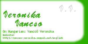 veronika vancso business card