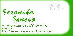 veronika vancso business card